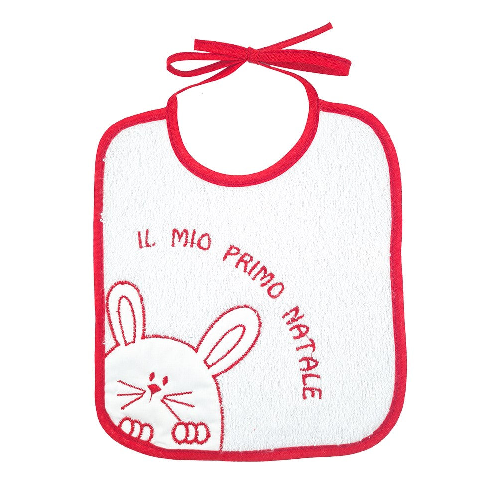Bavetta TIPPETE CHRISTMAS cm. 20x22 con laccetti ricamata