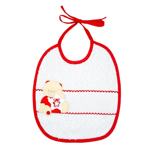 Bavetta GILLY CHRISTMAS cm. 20x23 con laccetti e fascia da ricamare e con applicazione