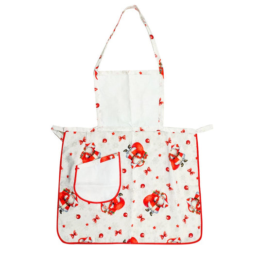 Grembiule pettorina SOGGETTI NATALIZI con etamine da ricamare