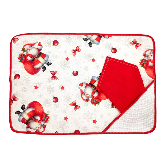 Set I Colazione NATALE: tovaglietta+Tovagliolo da ricamare