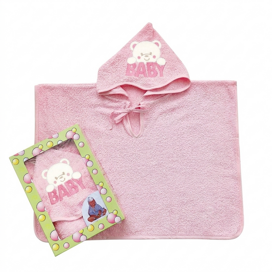 Poncho bimbo BIRBANTE cm.50x66 con cappuccio