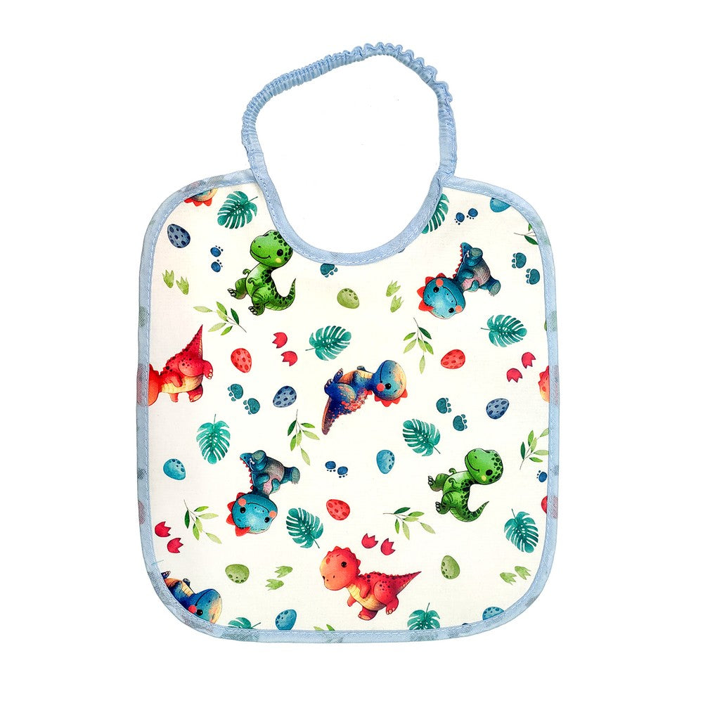 Bavaglino CHARLIE/SPLASH in tela stampata accoppiata cm.25x28 con elastico
