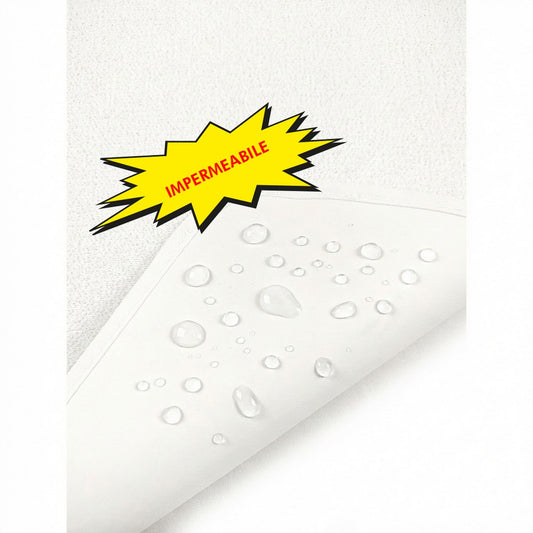 Bavaglino spugna plastificata bianca MASSIMO cm.31x38 con laccetti