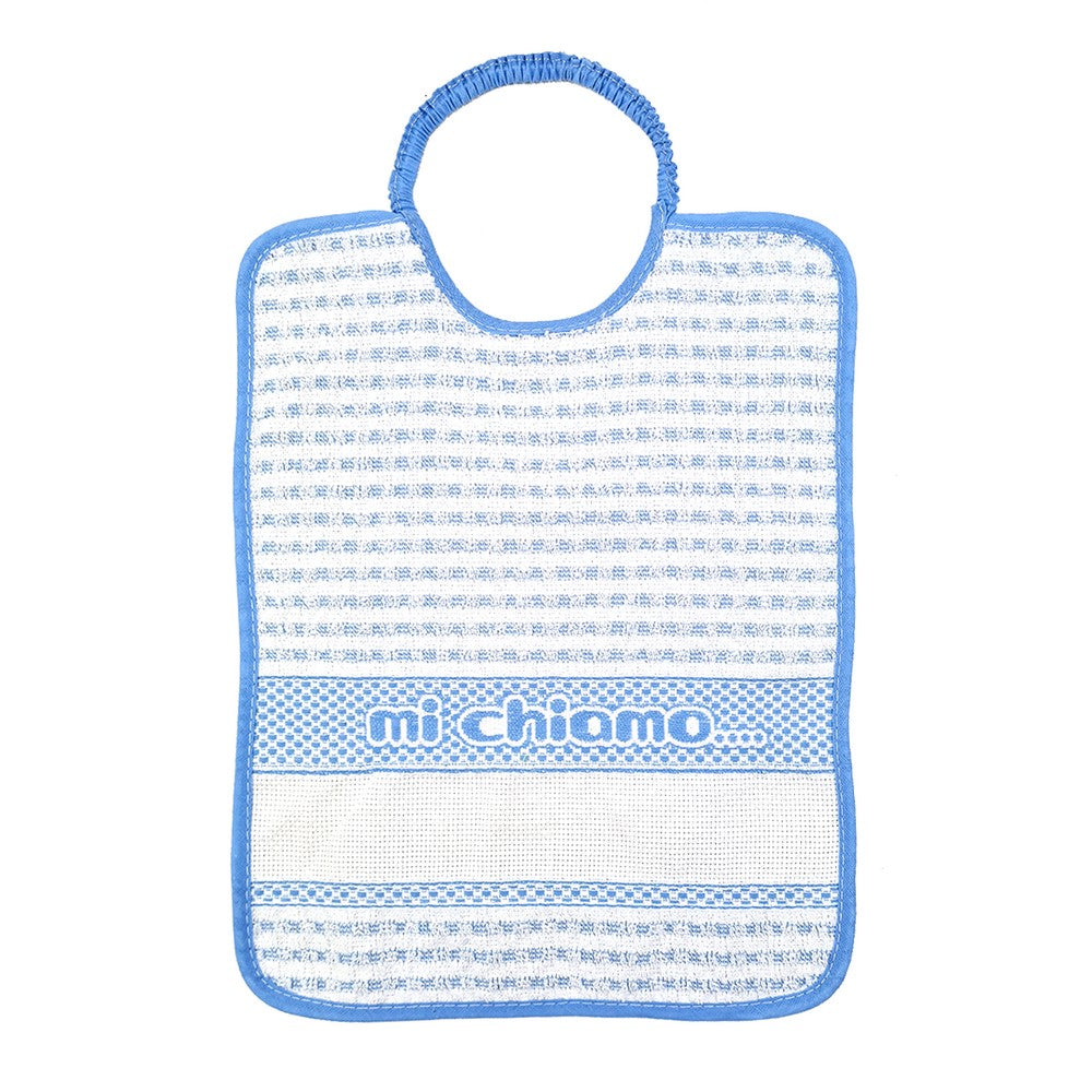 Bavetta da ricamare MI CHIAMO cm. 24x30 con elastico