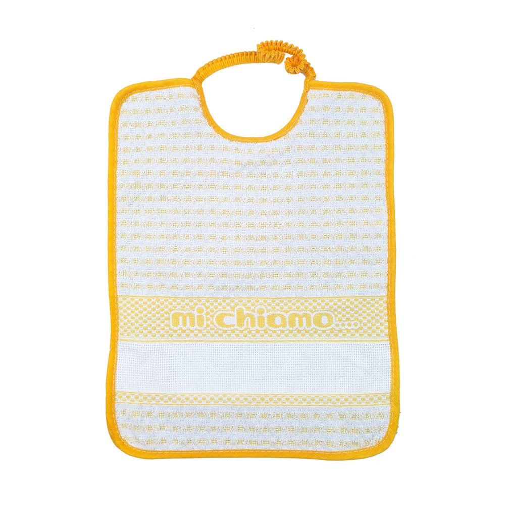 Bavetta da ricamare MI CHIAMO cm. 24x30 con elastico
