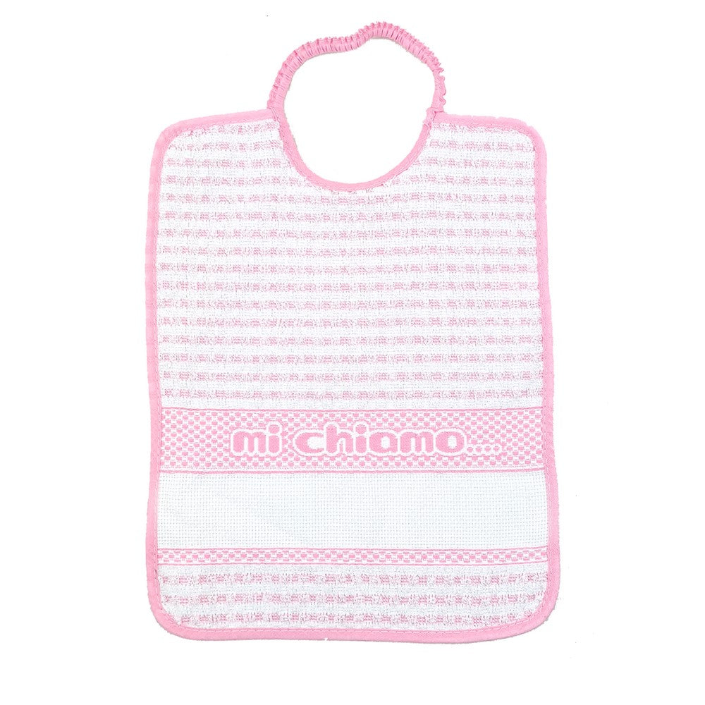 Bavetta da ricamare MI CHIAMO cm. 24x30 con elastico