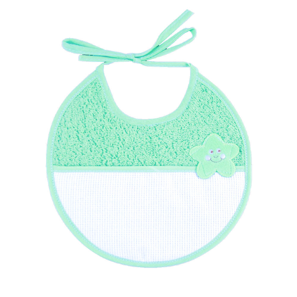 Bavetta STAR tonda cm.20x20 con tasca da ricamare