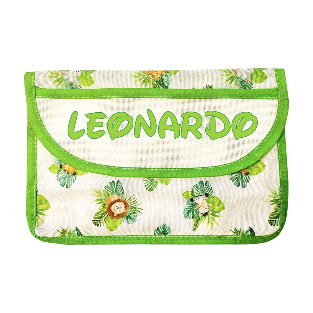 Bustina PORTA TOVAGLIOLI/BAVAGLINI cm.20x29 con tasca PERSONALIZZATA