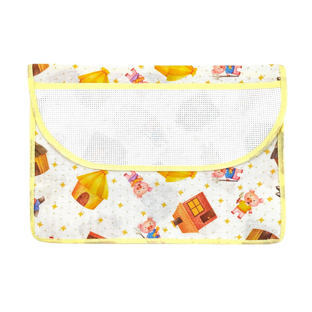 Bustina PORTA TOVAGLIOLI/BAVAGLINI cm.20x29 con tasca PERSONALIZZATA