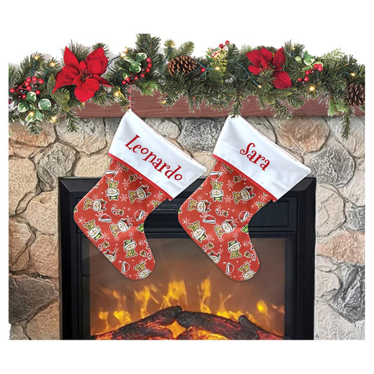 Calza Natalizia / Befana personalizzata arbol 20x33 cm