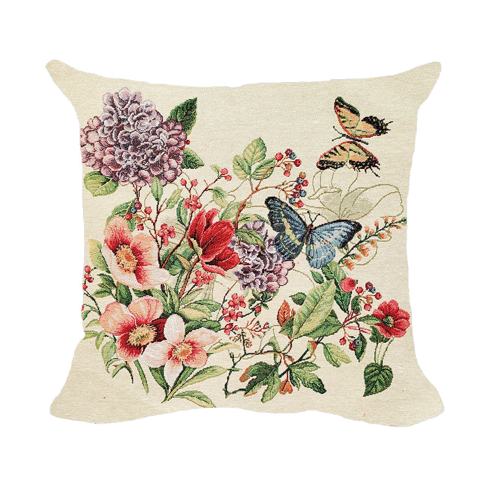 Fodera cuscino GOBELIN cm 45x45 con cerniera dis.BUTTERFLY
