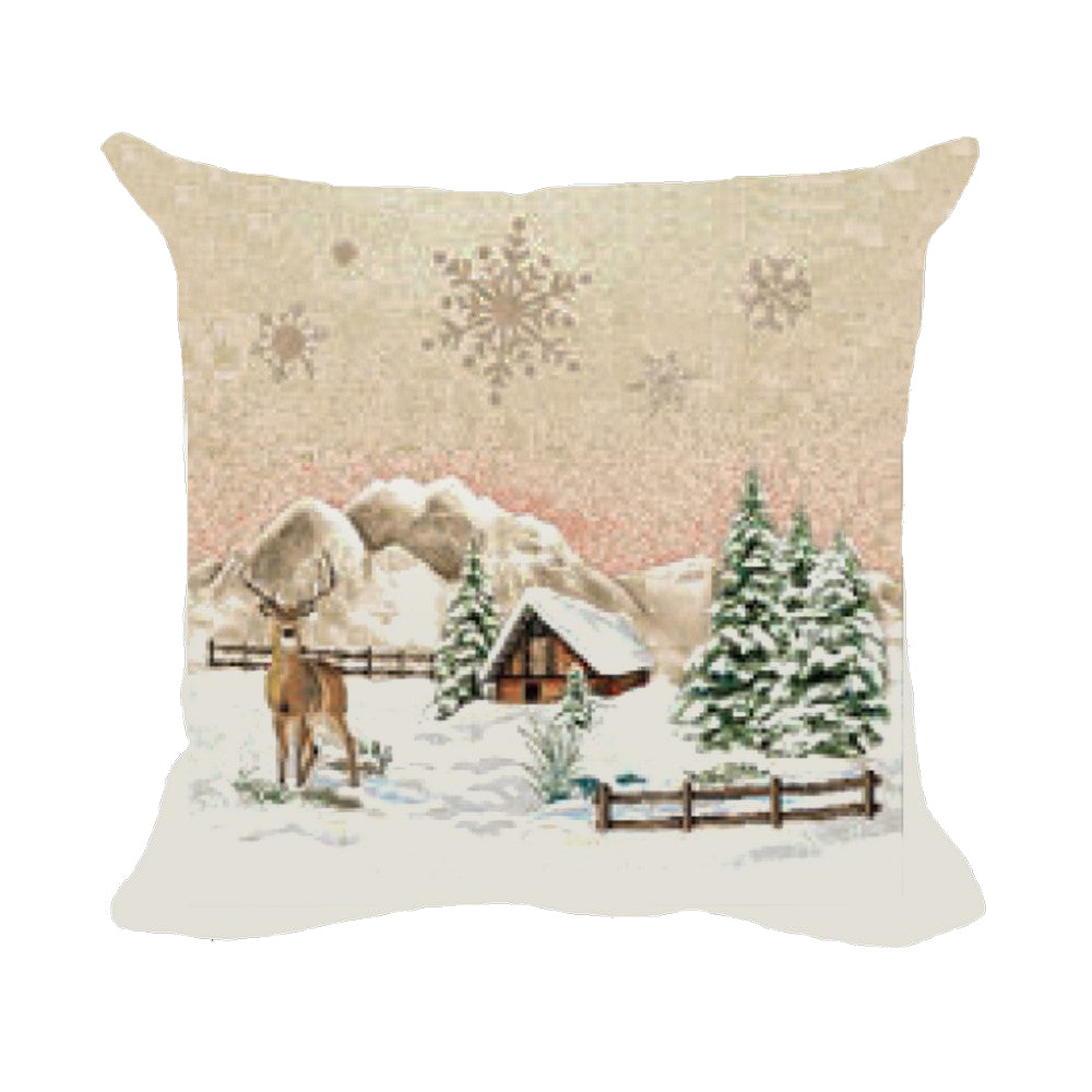 Fodera cuscino d'arredo GOBELIN cm 45x45 con cerniera dis.DEER