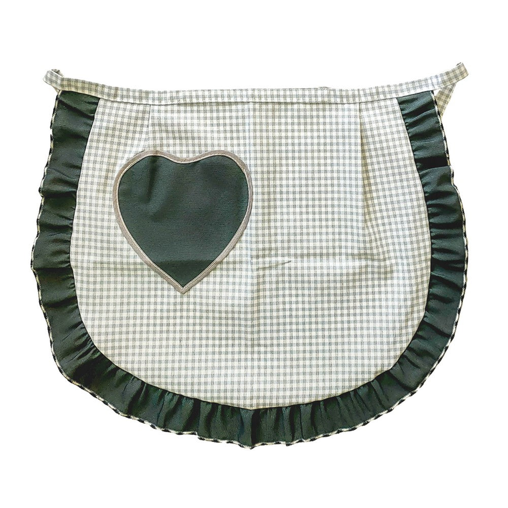 Grembiule a vita CUORE cm.50x60 con tasca a forma di cuore