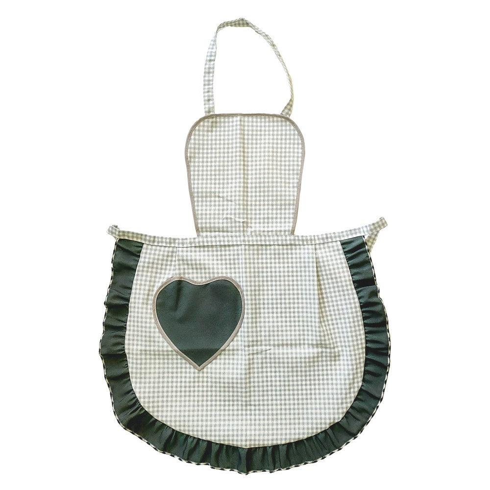 Grembiule pettorina CUORE cm.60x80 con tasca a forma di cuore