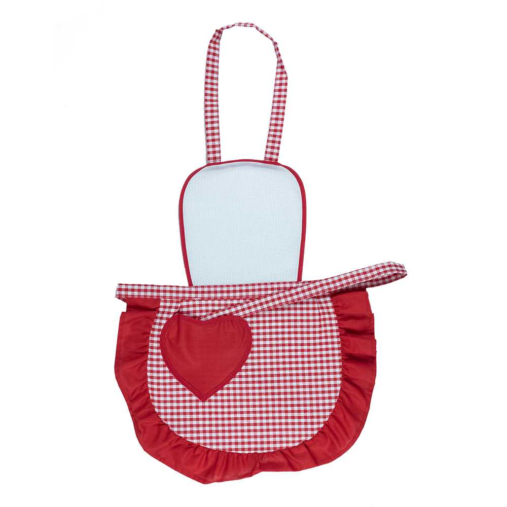 Grembiulino ROMEO cm.39x50 con pettorina e tasca a forma di cuore