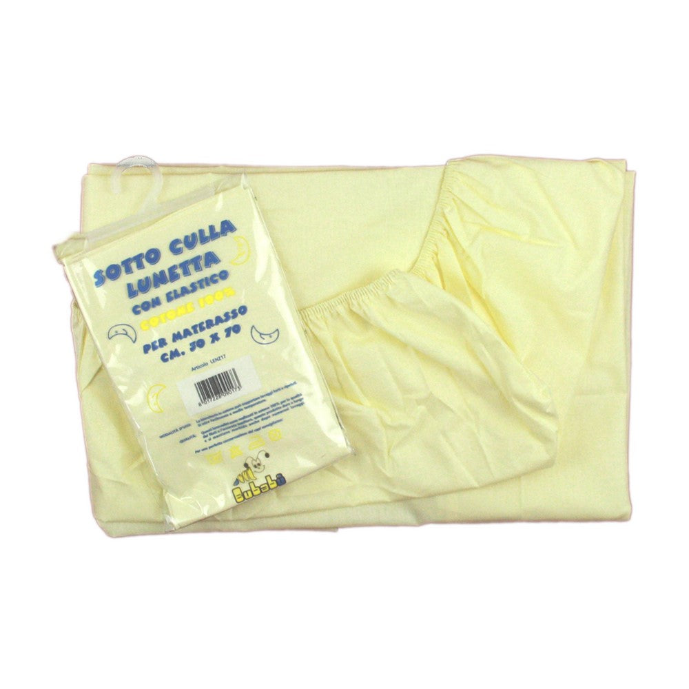 Lenzuolino sotto culla con elastico LUNETTA per materasso cm.30x70