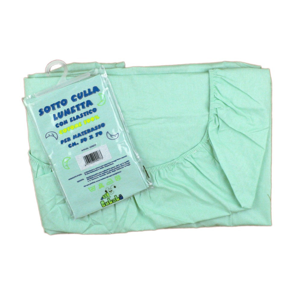 Lenzuolino sotto culla con elastico LUNETTA per materasso cm.30x70