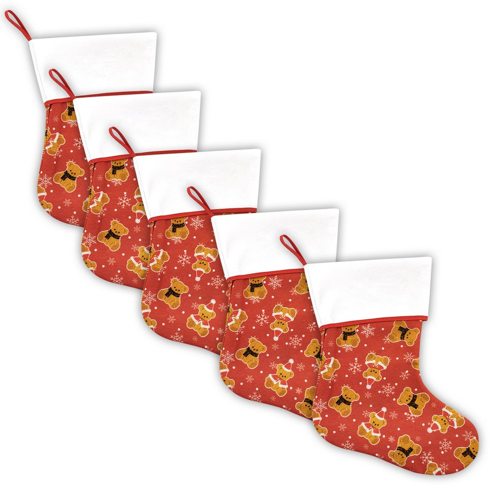 Calza Natalizia / Befana personalizzata orsetto 20x33 cm