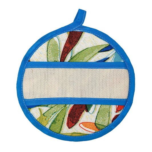 Presine da cucina CARISMA quadrata cm.20x20 o tonda diametro cm.19 con fascia da ricamare