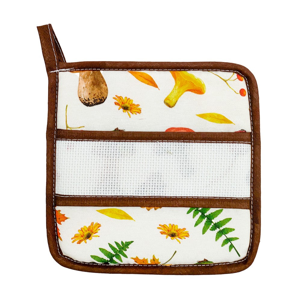 Presina quadrata 20x20 o tonda AUTUMN con fascia da ricamare