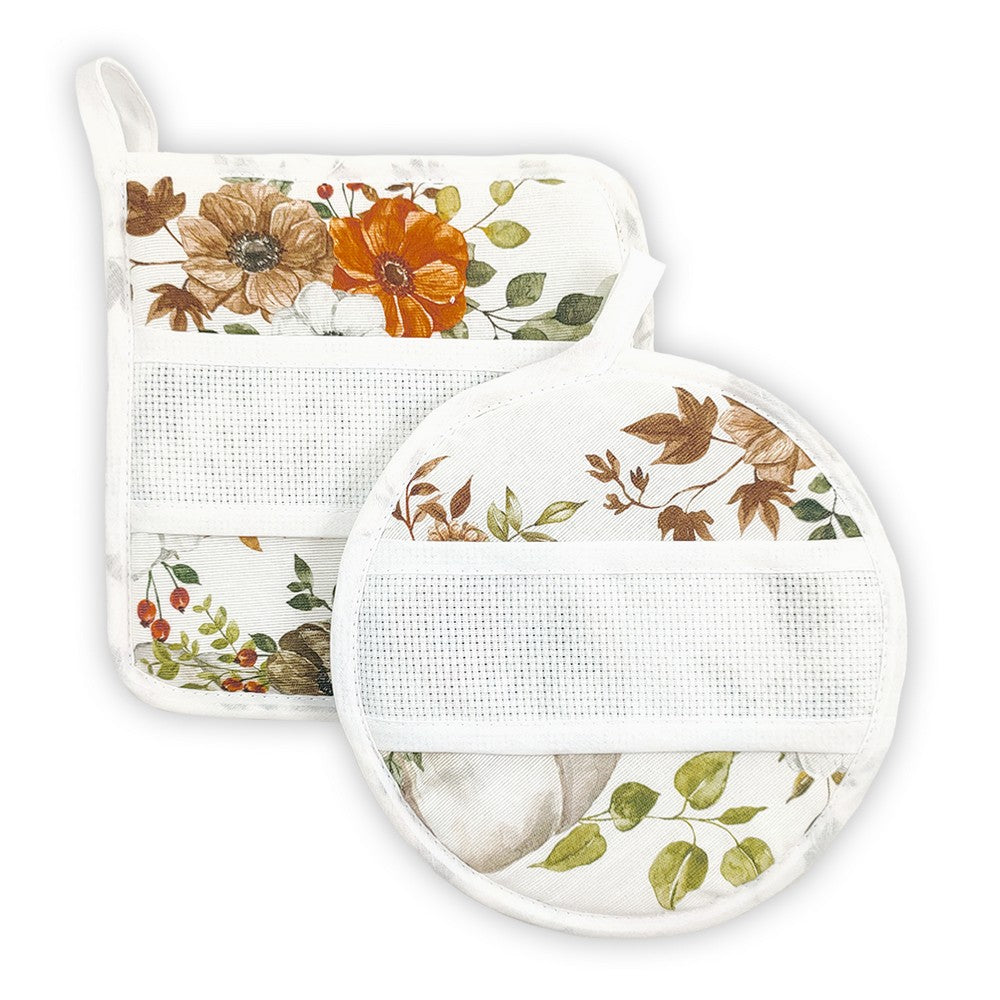 Presina quadrata 20x20 o tonda AUTUMN con fascia da ricamare