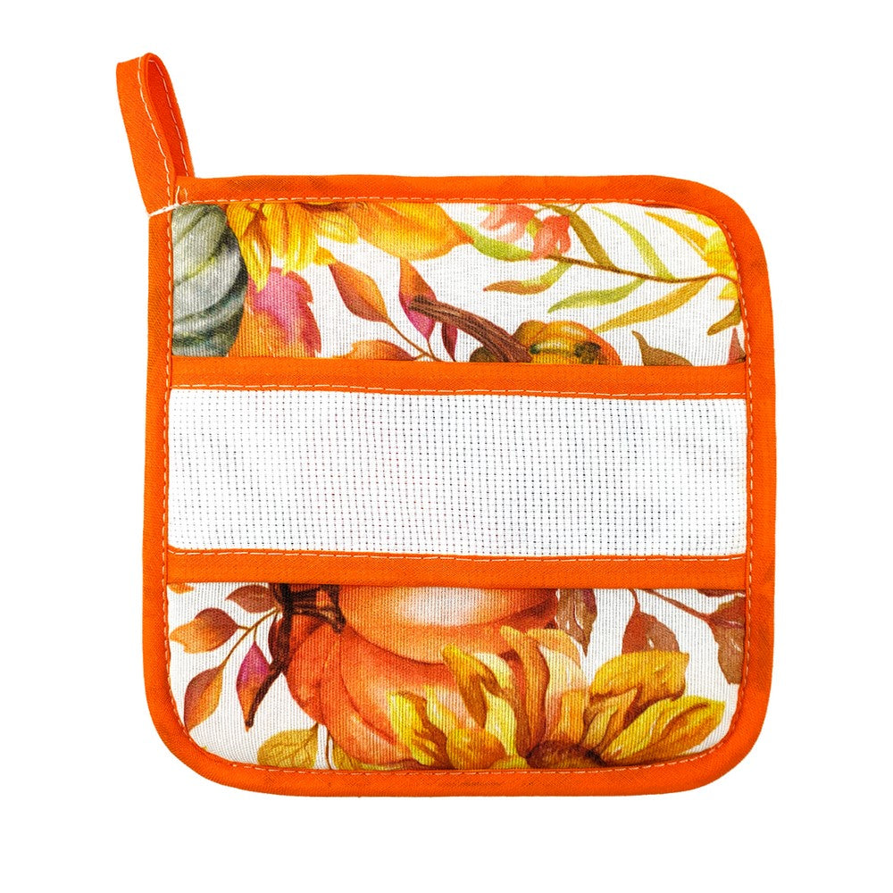 Presina quadrata 20x20 o tonda AUTUMN con fascia da ricamare