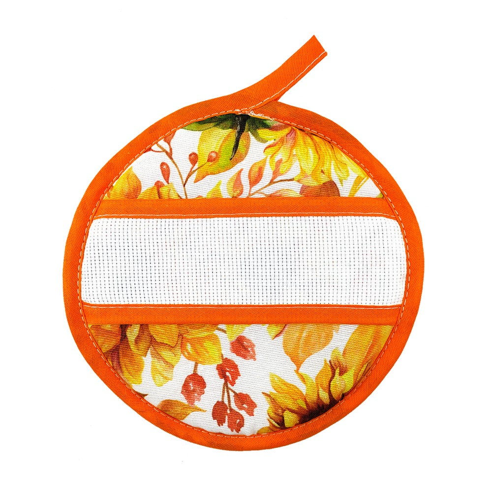 Presina quadrata 20x20 o tonda AUTUMN con fascia da ricamare