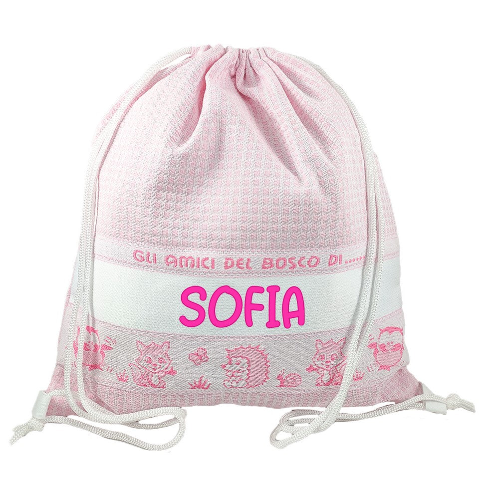 Sacca ZAINETTO PERSONALIZZATO AMICI DEL BOSCO