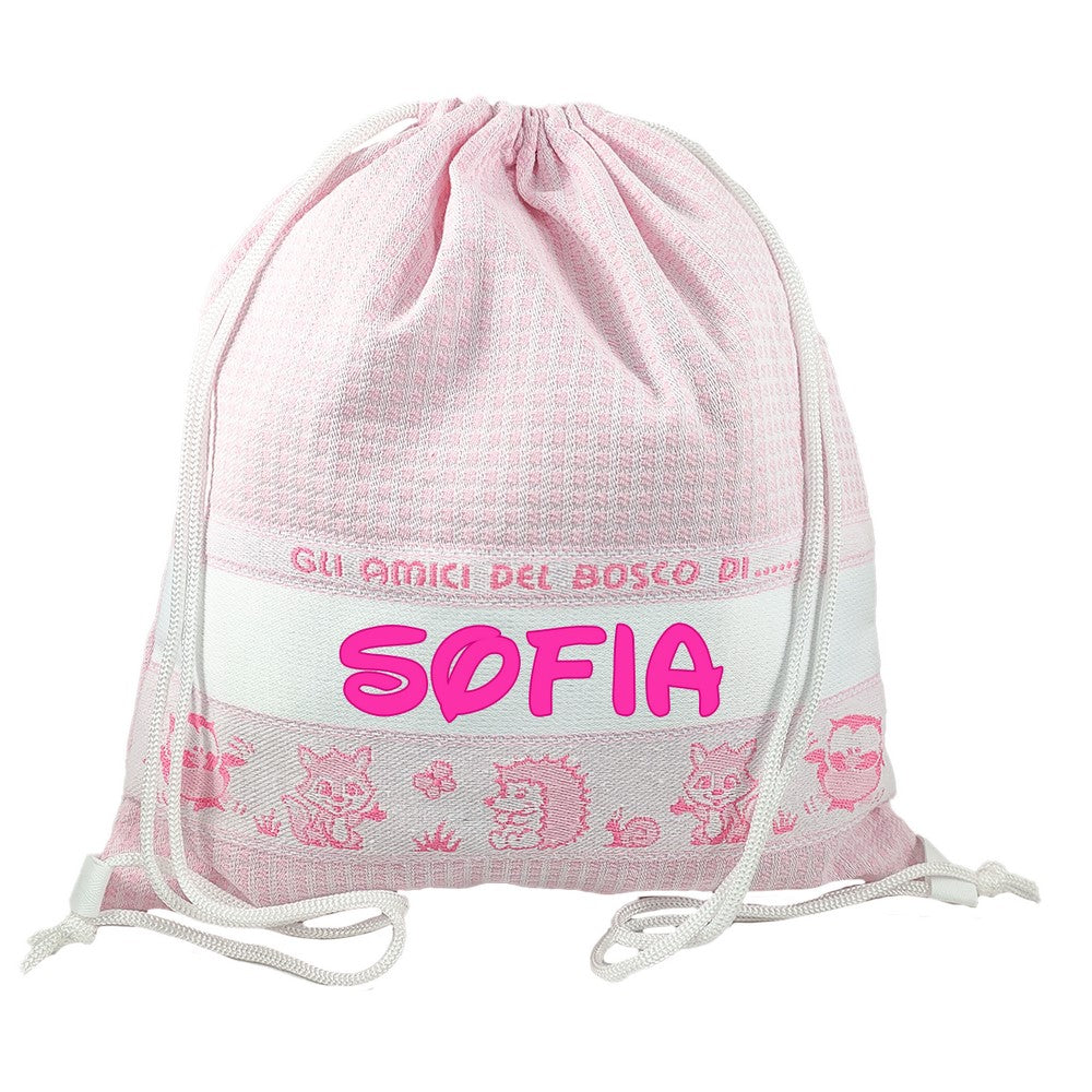 Sacca ZAINETTO PERSONALIZZATO AMICI DEL BOSCO