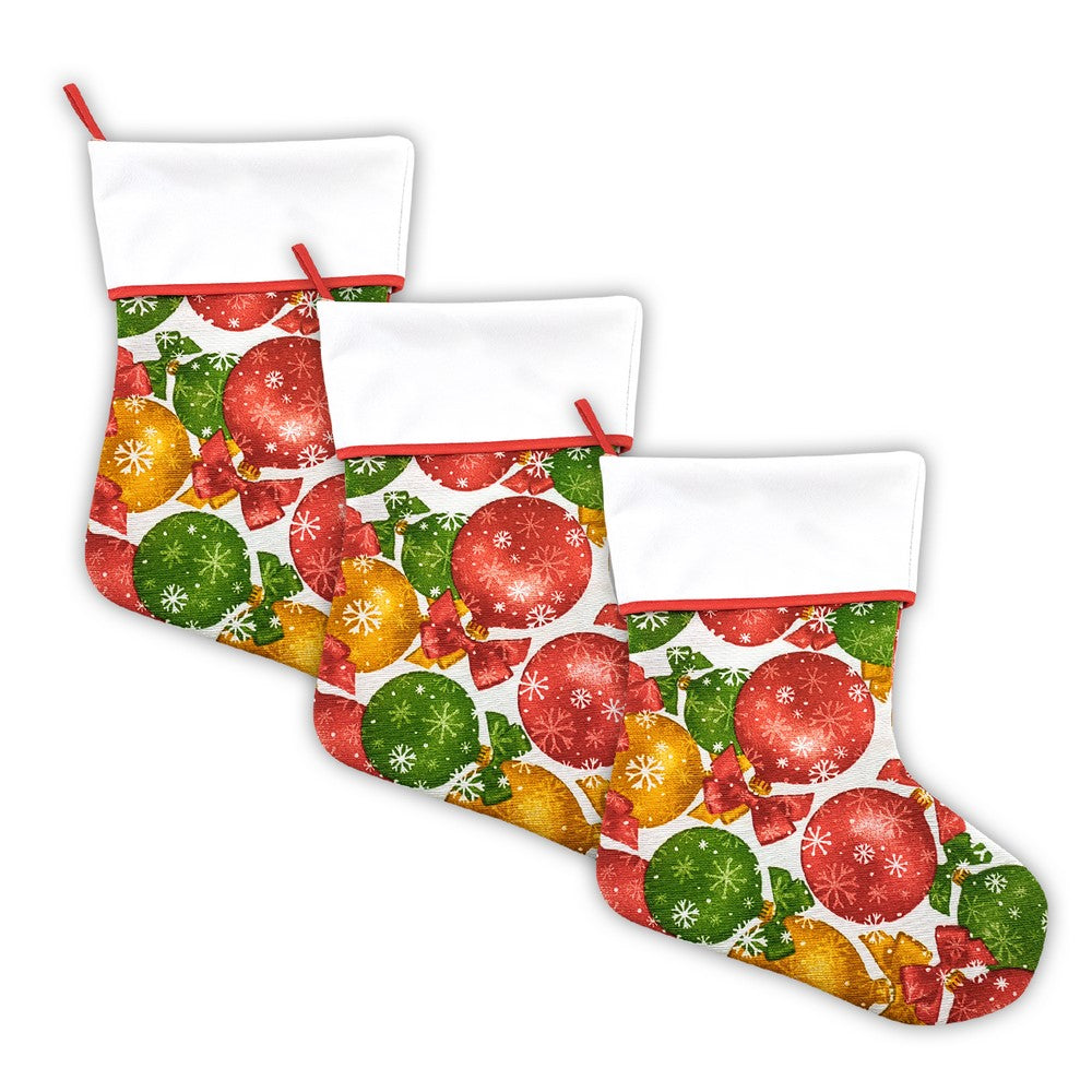 Calza Natalizia / Befana personalizzata sfere 20x33 cm