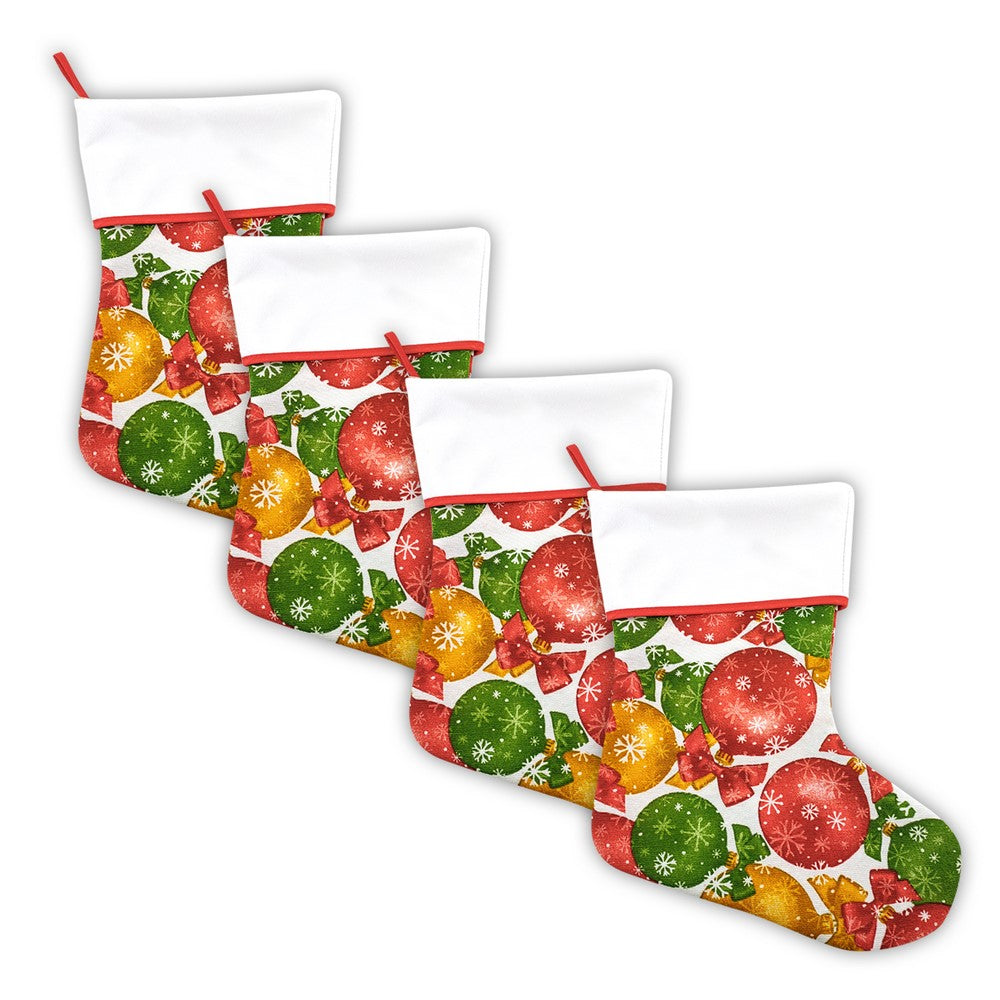 Calza Natalizia / Befana personalizzata sfere 20x33 cm