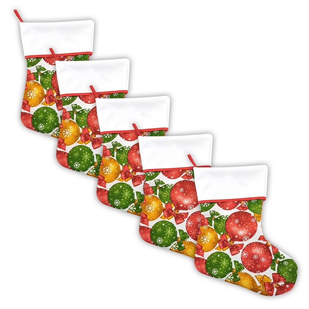 Calza Natalizia / Befana personalizzata sfere 20x33 cm