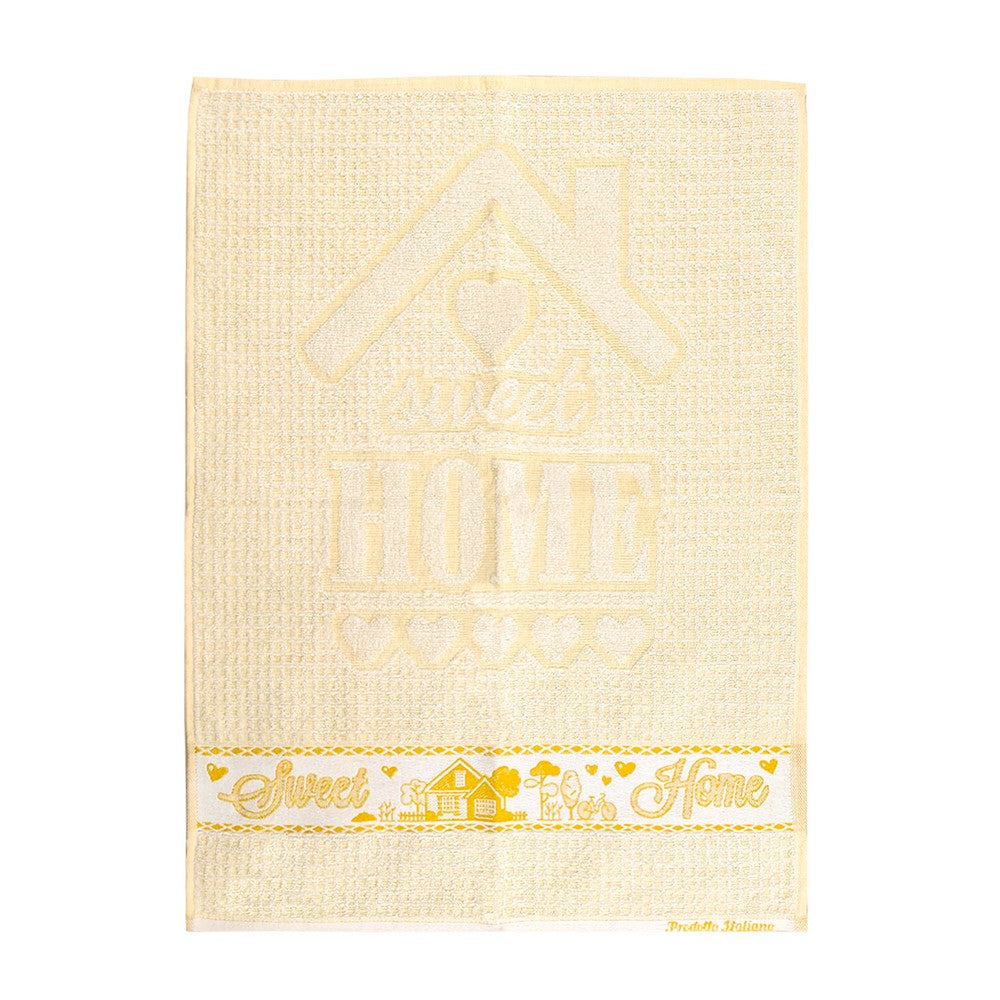 Strofinaccio spugna HOME SWEET HOME cm.50x70