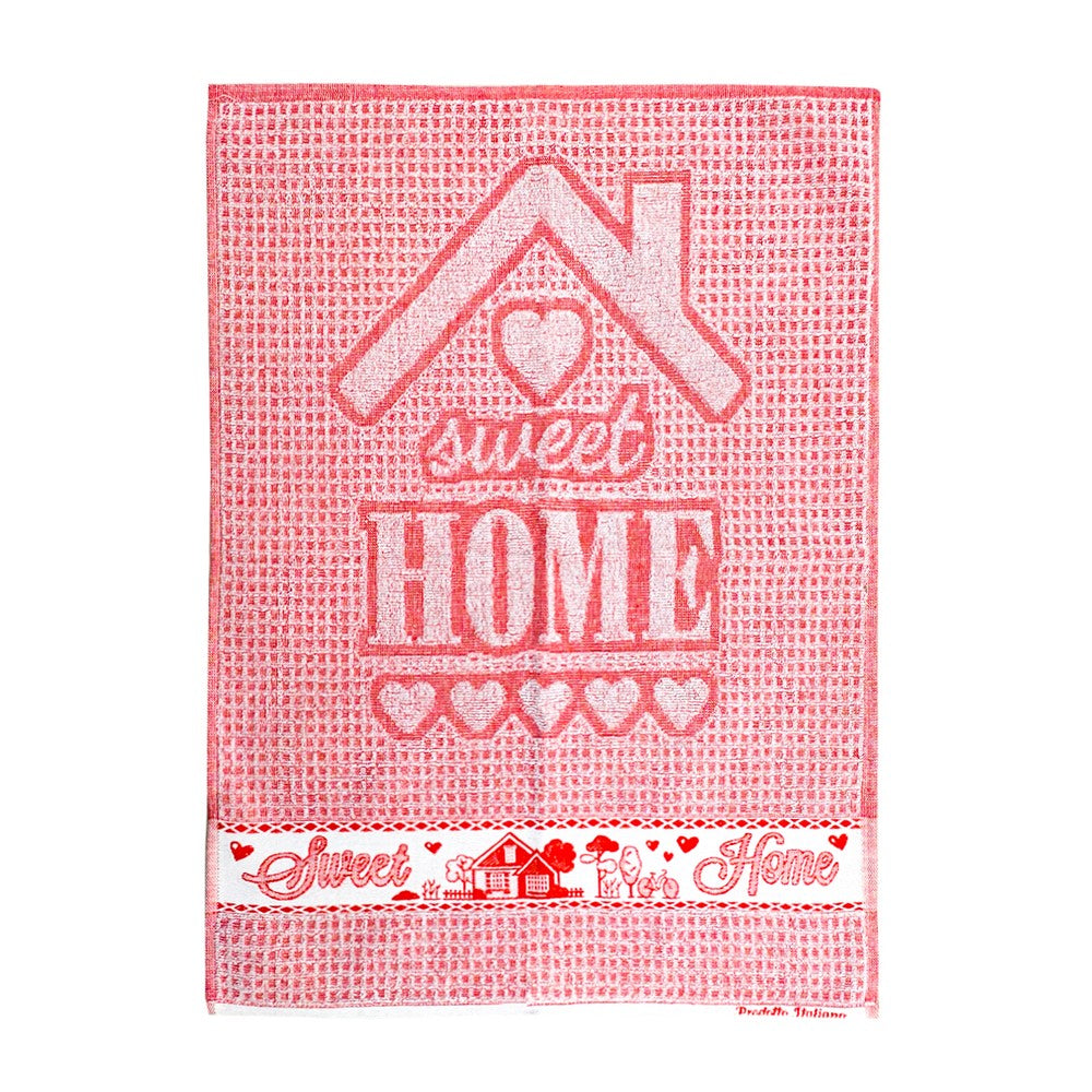 Strofinaccio spugna HOME SWEET HOME cm.50x70