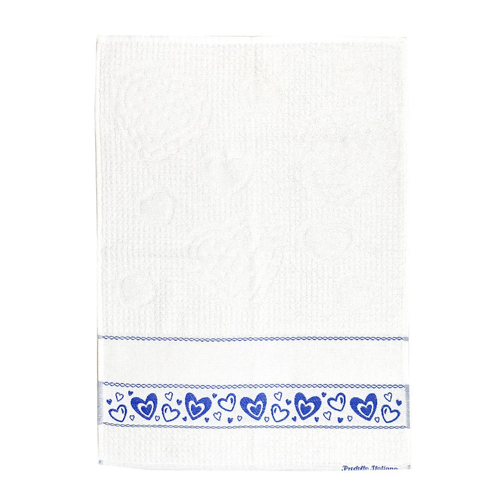 Strofinaccio da ricamare CUORE spugna cm.50x70