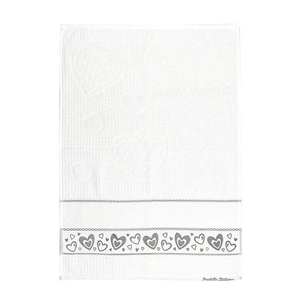 Strofinaccio da ricamare CUORE spugna cm.50x70