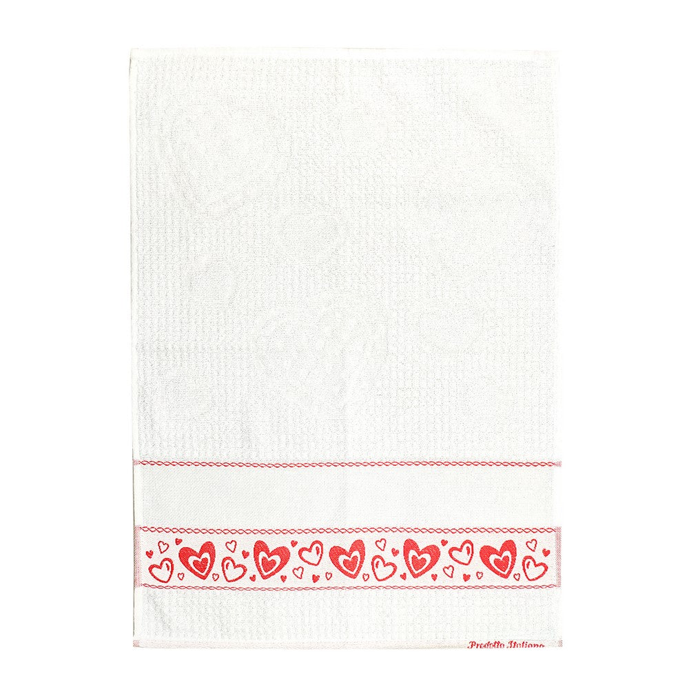 Strofinaccio da ricamare CUORE spugna cm.50x70