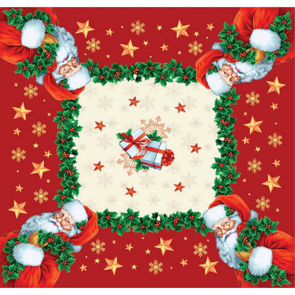 Centrotavola Gobelin cm. 140x140 dis.SANTA