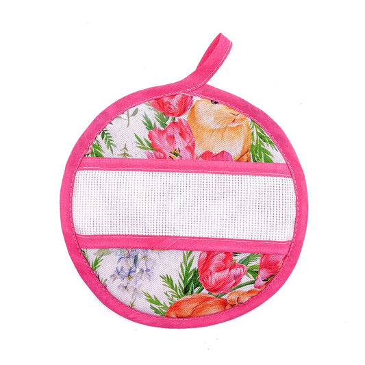 Presina quadrata cm.20x20 o tonda diametro cm.19 EASTER con fascia da ricamare