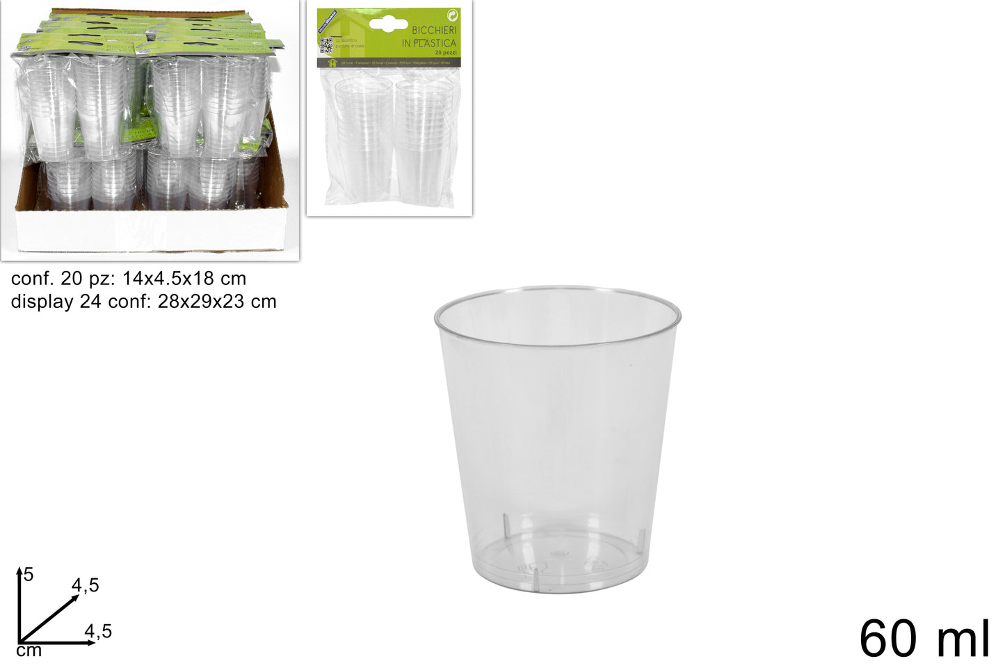 Bicchieri shottino 60 ml