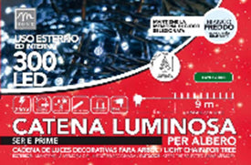 FILI LUCI LED BIANCO A CORRENTE CON 8 GIOCHI DI LUCE