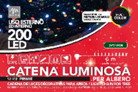 FILI LUCI LED MUTICOLOR A CORRENTE CON 8 GIOCHI DI LUCE