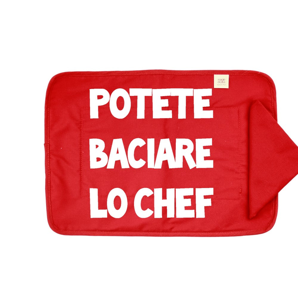 Set prima colazione NATALE: tovaglietta imbottita con TRANSFER spiritosi+tovagliolo