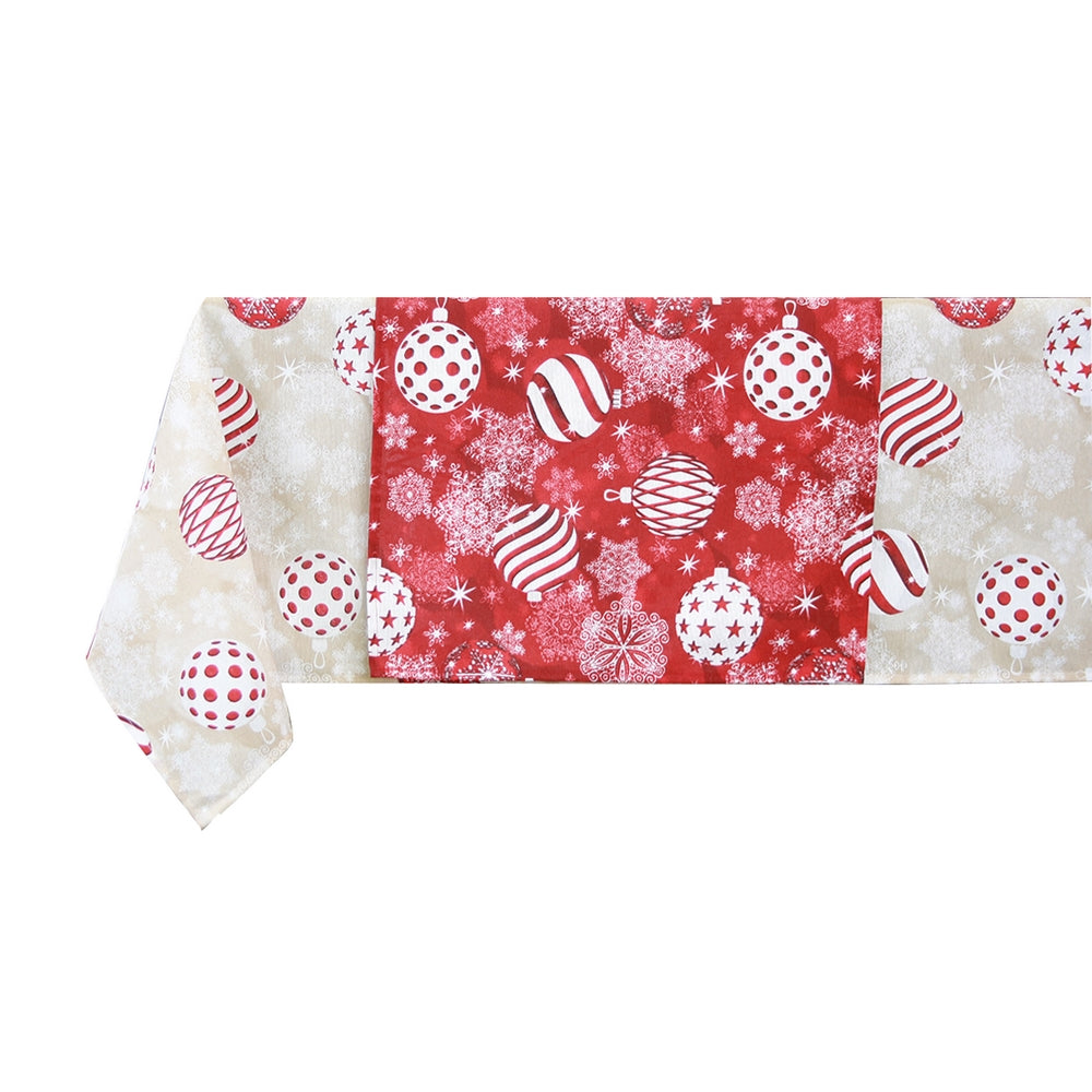 Tovaglia runner cm.46x140 CHRISTMAS BALL sfusa