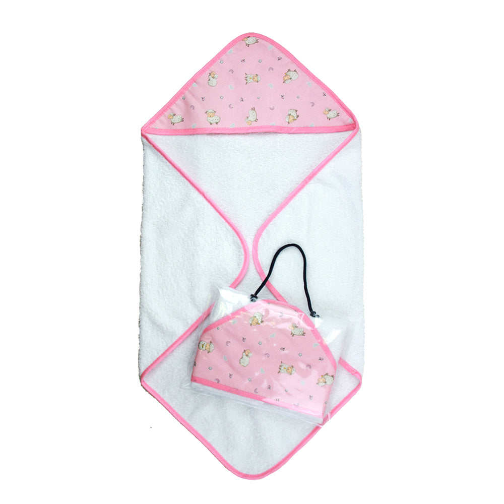 Accappatoio triangolo FLOUNDER cm.60x60 con cappuccio in tela stampata