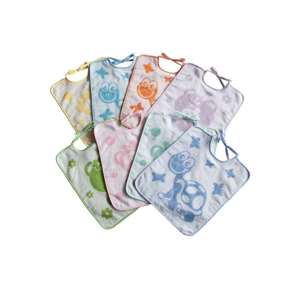 Bavaglino spugna DUMBO cm.31x38 con laccetti COLORI ASSORTITI