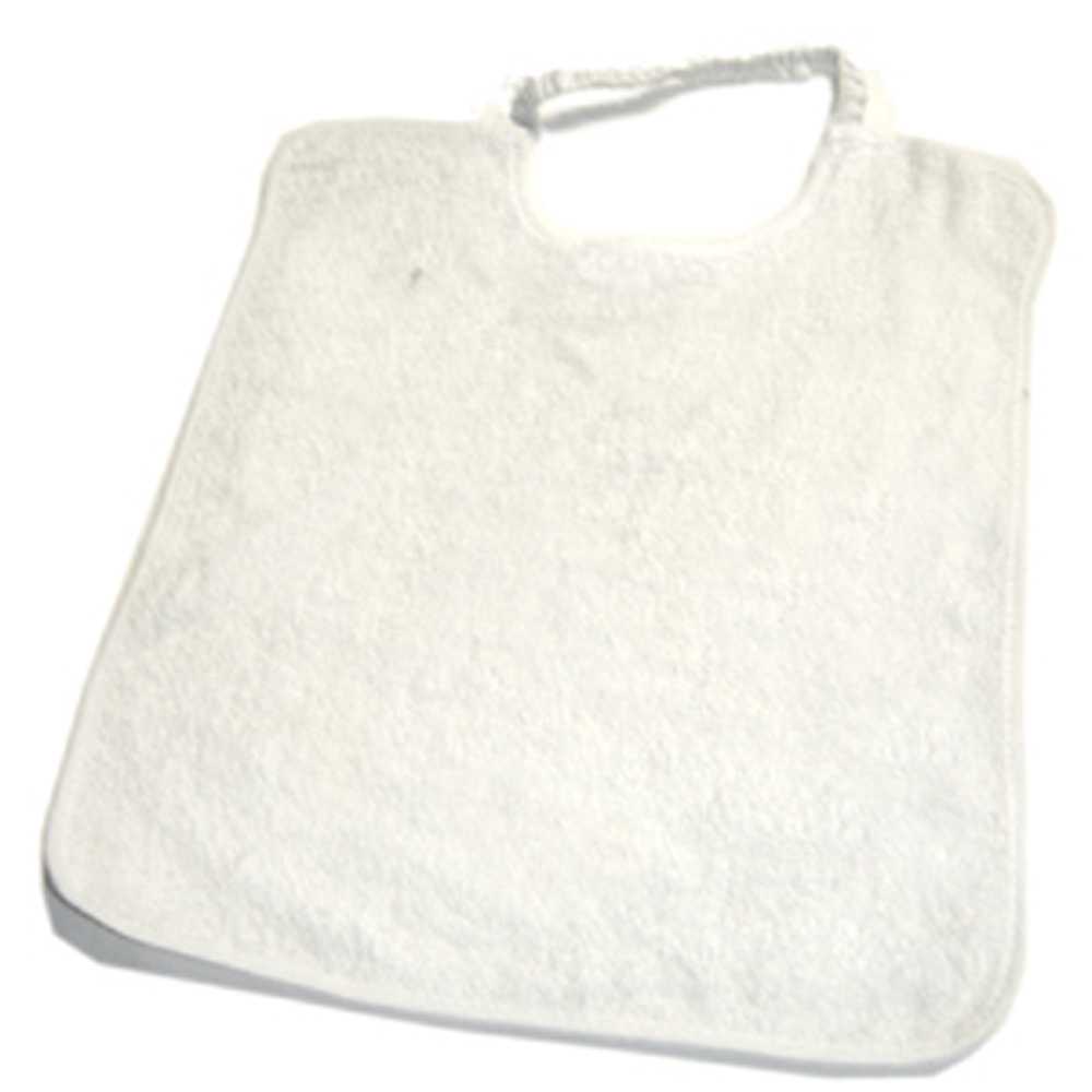 Bavaglino CARLUCCIO in spugna BIANCA cm.27x33 con elastico o con lacci