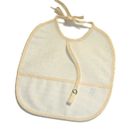 Bavaglino doppia spugna GEPPETTO cm.16x19 con tasca da ricamare