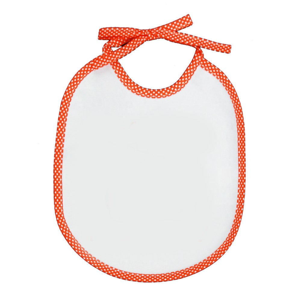 Bavaglino PER SUBLIMAZIONE mis.20x24 con laccetti e sbieco pois