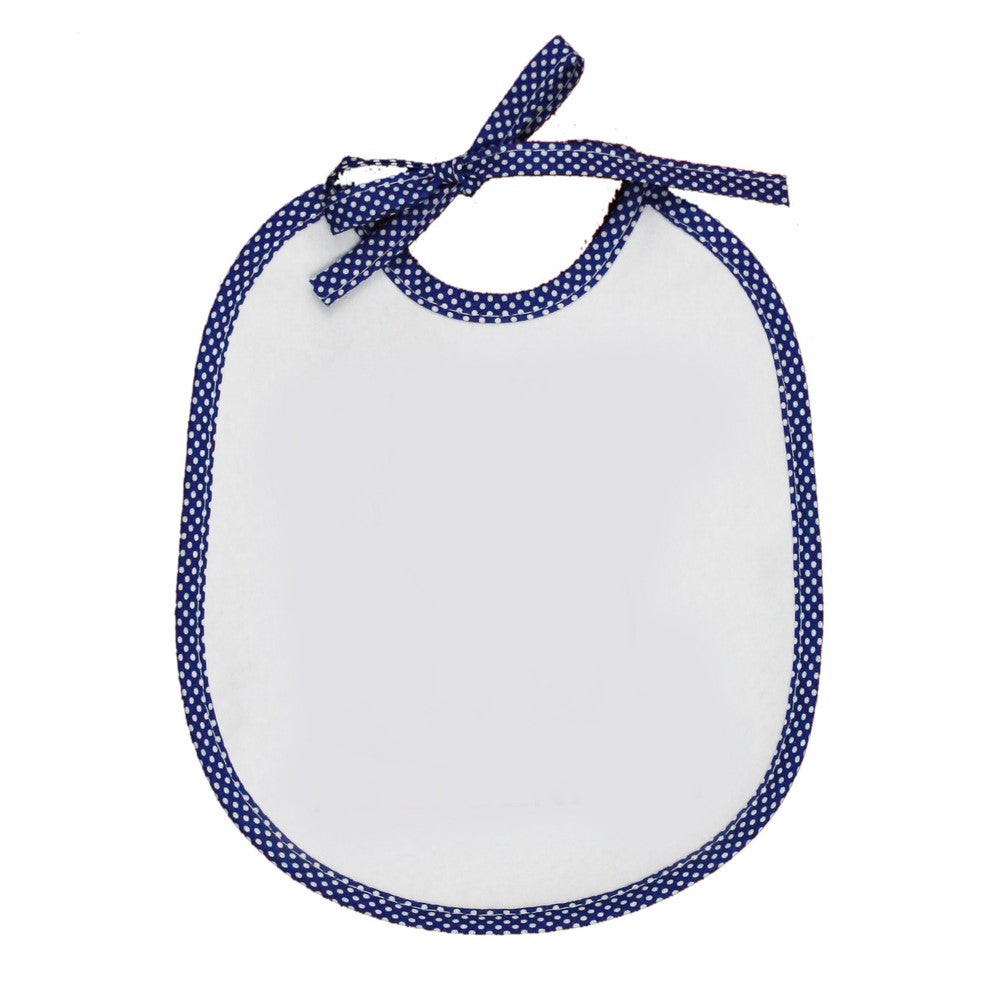 Bavaglino PER SUBLIMAZIONE mis.20x24 con laccetti e sbieco pois